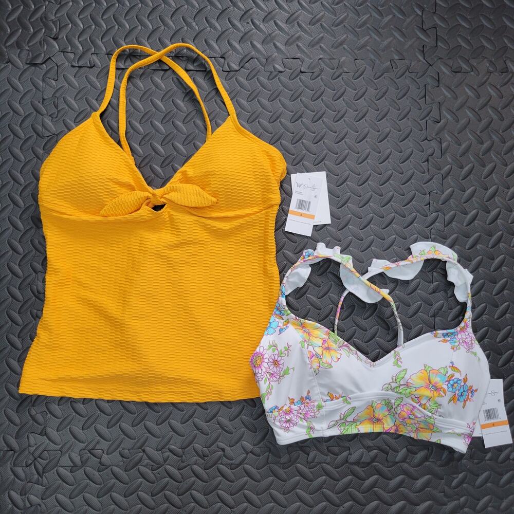 NWT Jessica Simpson Bikini Top Lot Small Resortwear Summer Vacation Beach Pool